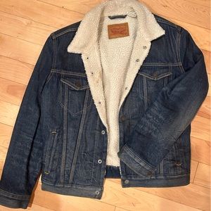 Men’s Levi denim fur lined coat
